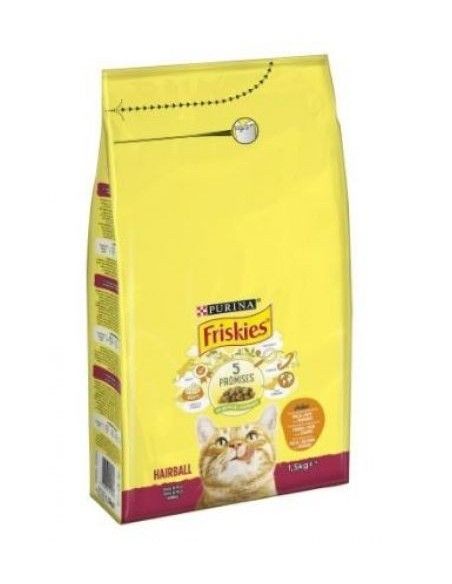 Comida para Gato PURINA FRISKIES Hair Ball 1,5kg